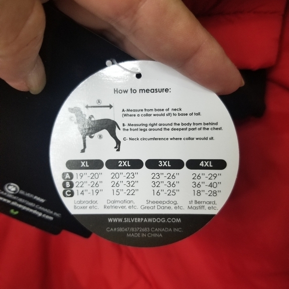 Silver Paw Winter Dog Jacket - Picture 7 of 7